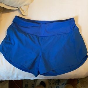 Royal blue lululemon speed up short 4”